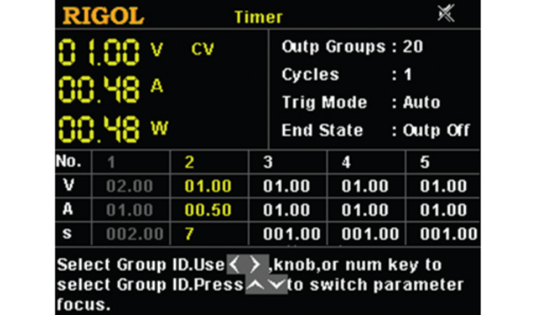 Timing output function DP700 P3
